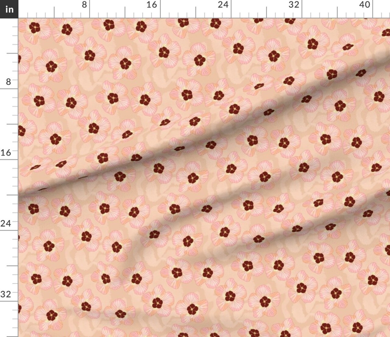 Tropical Exotic Floral Vacation Hawaii Summer Beach Hibiscus Hawaiian Flower Pink Blush Coastal Botanical Sandy Shore Medium Scale Custom Printed Fabric by Spoonflower Various Fabrics by the Yard or Fat Quarter